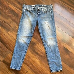 GAP Always Skinny Distressed Ankle Jeans
